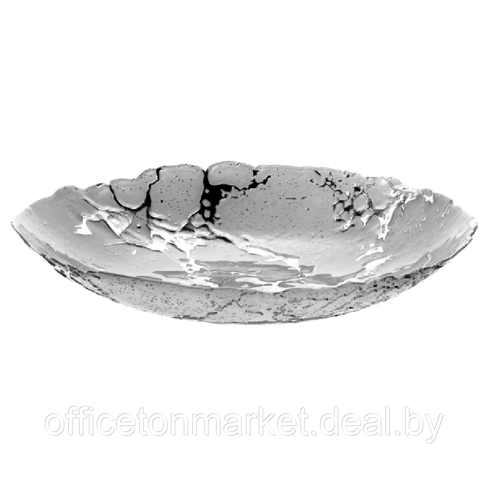 Чаша стеклянная "Palazzo", 30 см, белый, серебристый - фото 1 - id-p219918354
