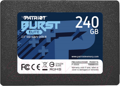 SSD диск Patriot Burst Elite 240GB (PBE240GS25SSDR) - фото 1 - id-p219932264