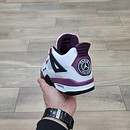 Кроссовки Paris Saint Germain X Jordan 4 Retro GS Bordeaux с мехом, фото 4