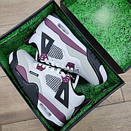 Кроссовки Paris Saint Germain X Jordan 4 Retro GS Bordeaux с мехом, фото 7