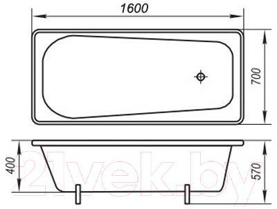 Ванна стальная ВИЗ Donna Vanna 160x70 - фото 9 - id-p219936007