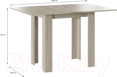 Обеденный стол Стендмебель Кухонный Раскладной - фото 2 - id-p219967620