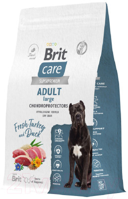 Сухой корм для собак Brit Care Dog Adult L Chondroprotectors с индейкой и уткой / 5066407 - фото 1 - id-p219970909