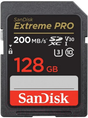 Карта памяти SanDisk Extreme PRO SDXC 128GB (SDSDXXD-128G-GN4IN) - фото 1 - id-p219978249