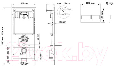 Инсталляция для унитаза Berges Wasserhaus Novum L3 040213 - фото 4 - id-p219947578