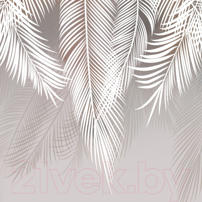 Фотообои листовые Citydecor Пальмовые листья с оттенком светло-серые - фото 2 - id-p219996118
