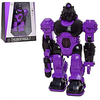 Робот Thunderbolt Sci Science Purple ходит звуковые световые эффекты на батарейках