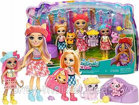 Игровой набор Mattel Enchantimals Семья Сиамских кошек Карамель