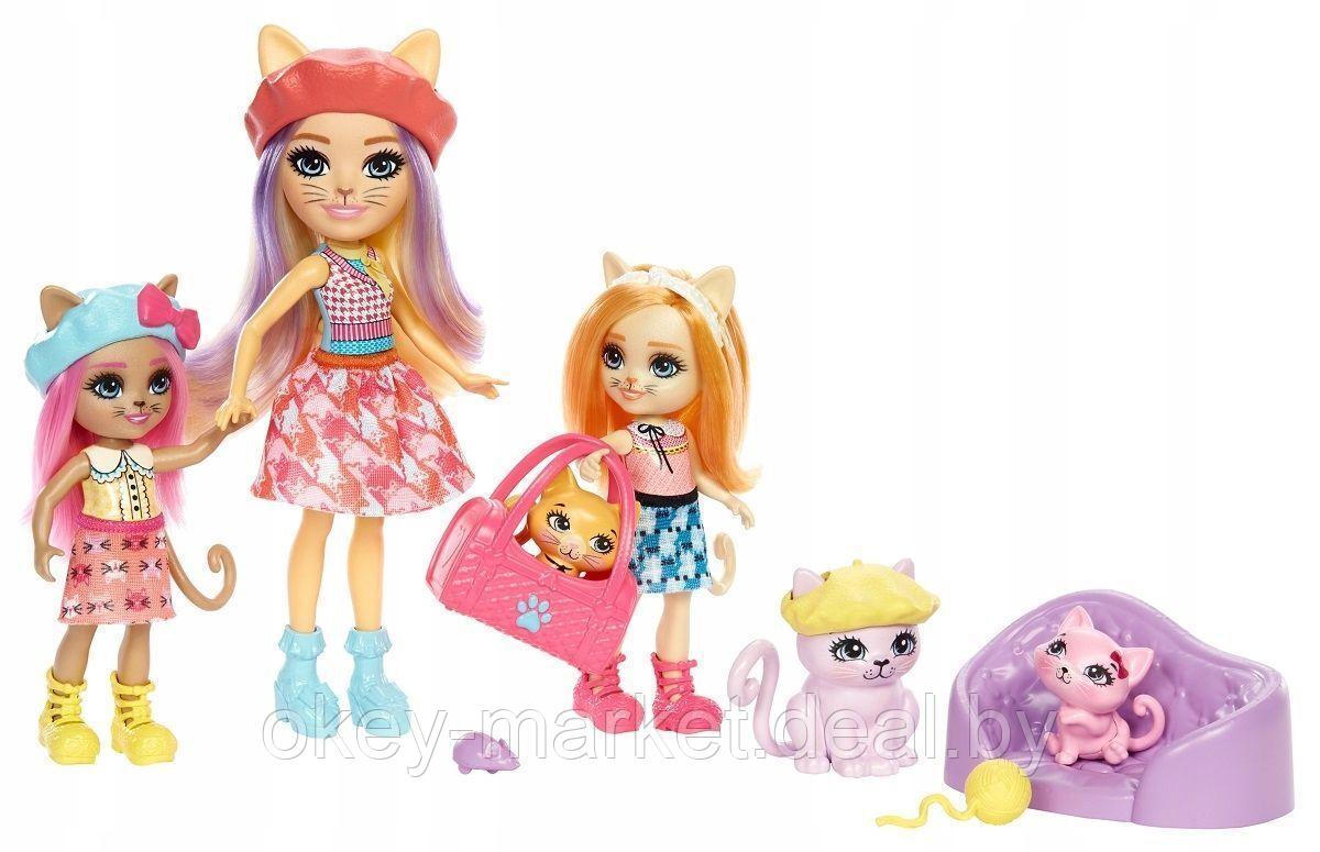 Игровой набор Mattel Enchantimals Семья Сиамских кошек Карамель - фото 7 - id-p207438441