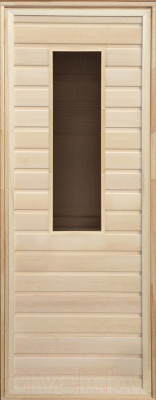 Деревянная дверь для бани Везувий 190х70 - фото 1 - id-p220009096