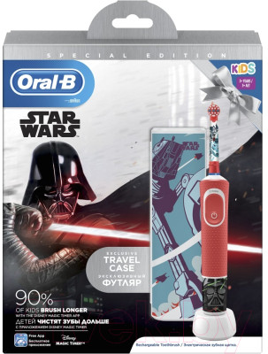 Электрическая зубная щетка Oral-B Vitality D100 Kids Star Wars - фото 3 - id-p219980427