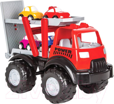 Автовоз игрушечный Pilsan Power Truck + 4 машинки / 06516 - фото 1 - id-p220007317