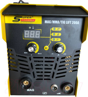 Полуавтомат сварочный Super Prowell MIG/MAG/MMA/TIG lift 200А-5кг / SP200-5BG - фото 2 - id-p220007350