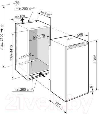 Встраиваемый холодильник Liebherr IRBd 4550 - фото 3 - id-p220014618
