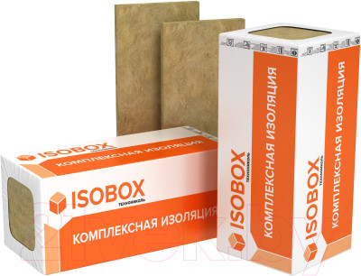 Минеральная вата Isobox Экстралайт 50 % компрессия 800x600x100мм - фото 1 - id-p220009537