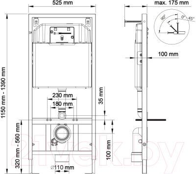 Инсталляция для унитаза Berges Novum 525 040000 + R4 040024 - фото 9 - id-p220016263