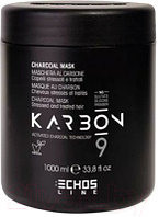 Маска для волос Echos Line Karbon 9 Charcoal угольная для волос страдающих от хим. процедур