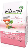 Сухой корм для собак Unica Natura Mini лосось, рис, горох