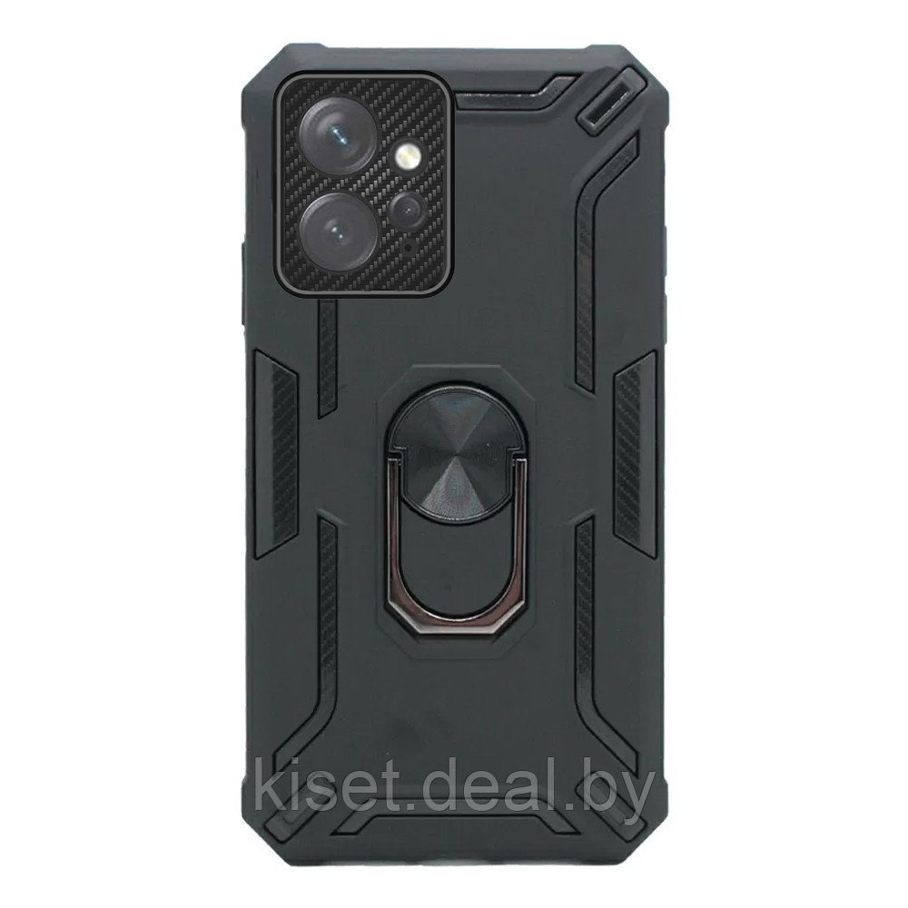 Гибридный противоударный чехол Defender Case для Xiaomi Redmi Note 12 4G черный - фото 1 - id-p219495985