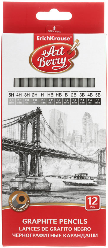 Набор карандашей чернографитных ErichKrause ArtBerry 12 шт. - фото 3 - id-p220021793