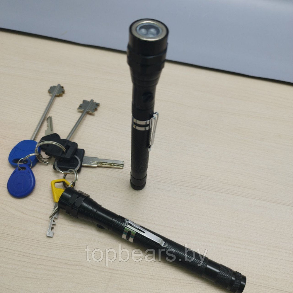 Гибкий фонарик с телескопической ручкой с магнитом / Тактический светодиодный фонарь раздвижной - фото 5 - id-p220022612