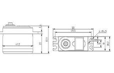 Сервомашинка цифровая стандартная FH-5509DMG (11 кг/см, металлический редуктор), фото 3