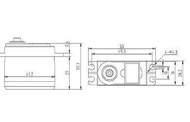 Сервомашинка цифровая стандартная FH-5509DMG (11 кг/см, металлический редуктор) - фото 5 - id-p220022574