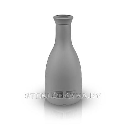 Стеклянная бутылка 0,200 л. (200 мл.) BELL (19*21) серая матовая, фото 2