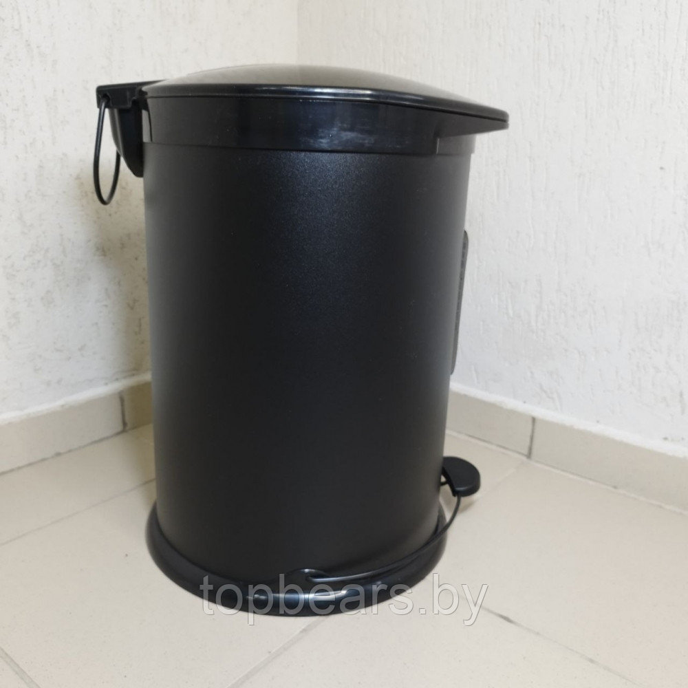 Контейнер для мусора с педалью 18 л. Shafagh / Мусорное ведро, нержавеющая сталь, черное матовое покрытие - фото 7 - id-p220022615