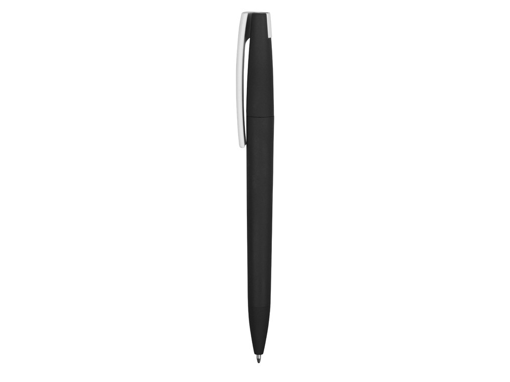 Ручка пластиковая soft-touch шариковая Zorro, черный/белый - фото 3 - id-p220022868