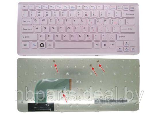 Клавиатура для ноутбука Sony VGN-CS, розовая, с рамкой, RU - фото 1 - id-p111775632