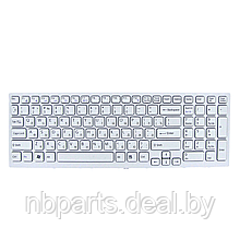 Клавиатура для ноутбука Sony VPC-EE, белая, с рамкой, RU