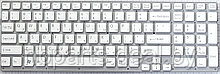 Клавиатура для ноутбука Sony VPC-EC, белая, с рамкой, RU