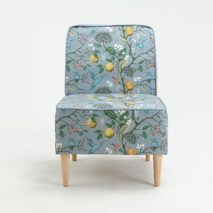 Кресло "Одос" микровелюр Лимоны, светло-серый - фото 2 - id-p220025861