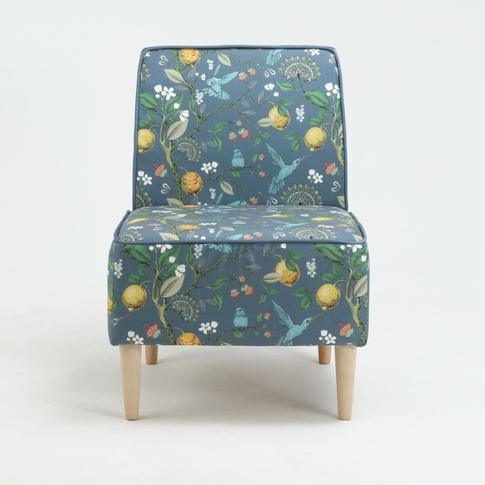 Кресло "Одос" микровелюр Лимоны, серый - фото 2 - id-p220025862
