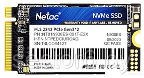 SSD Netac Внутренний SSD M.2 PCIe 3 x2 - 1ТB 2242 Netac N930ES Pro NVMe