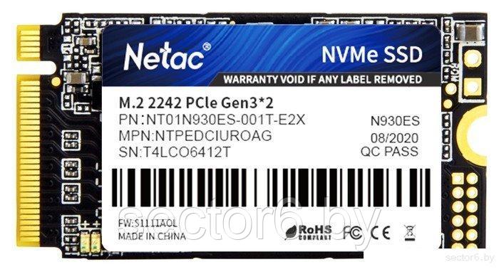 SSD Netac Внутренний SSD M.2 PCIe 3 x2 - 1ТB 2242 Netac N930ES Pro NVMe, фото 2