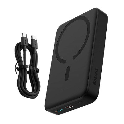 Внешний аккумулятор OS-Baseus Magnetic Mini Wireless Fast Charge Power Bank 10000mAh 30W (PPCX110201) черный - фото 5 - id-p220036554