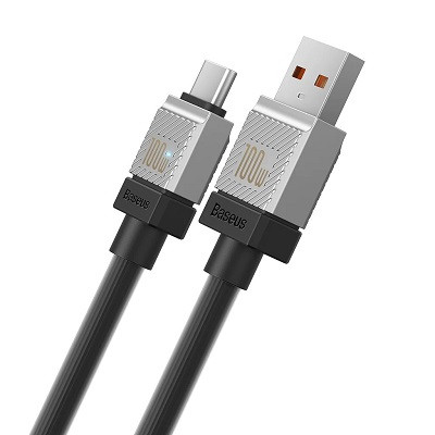 Кабель Baseus CoolPlay Series Fast Charging Cable USB - Type-C 100W 1m (CAKW000601) черный - фото 2 - id-p220036561