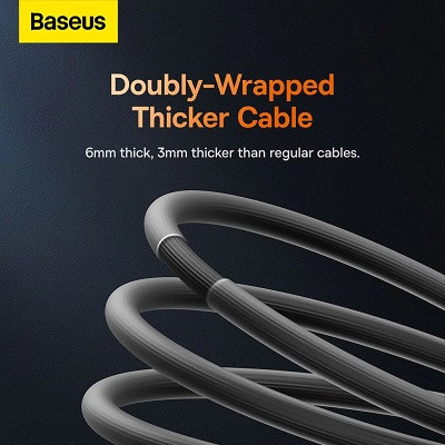 Кабель Baseus CoolPlay Series Fast Charging Cable USB - Type-C 100W 1m (CAKW000601) черный - фото 4 - id-p220036561