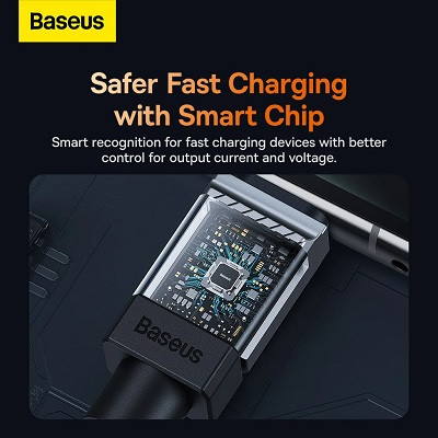 Кабель Baseus CoolPlay Series Fast Charging Cable USB - Type-C 100W 1m (CAKW000601) черный - фото 6 - id-p220036561