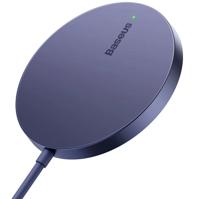 Магнитное беспроводное зарядное устройство Baseus Simple Mini3 Magnetic Wireless Charger 15W (CCJJ040205) - фото 2 - id-p220036568