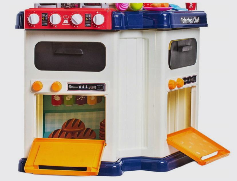Детская игровая кухня, высота 78 см., свет, звук, вода, пар, 67 элементов (сюжетно-ролевые игры) - фото 5 - id-p220036850