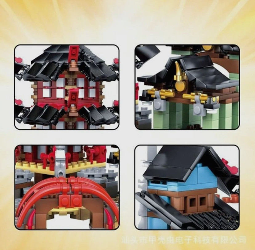 Конструктор аналог Лего ниндзяго Храм Аэроджитсу, 810 деталей - фото 4 - id-p220036939