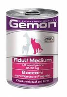 Gemon Dog Medium Adult Beef/Liver, 415 гр