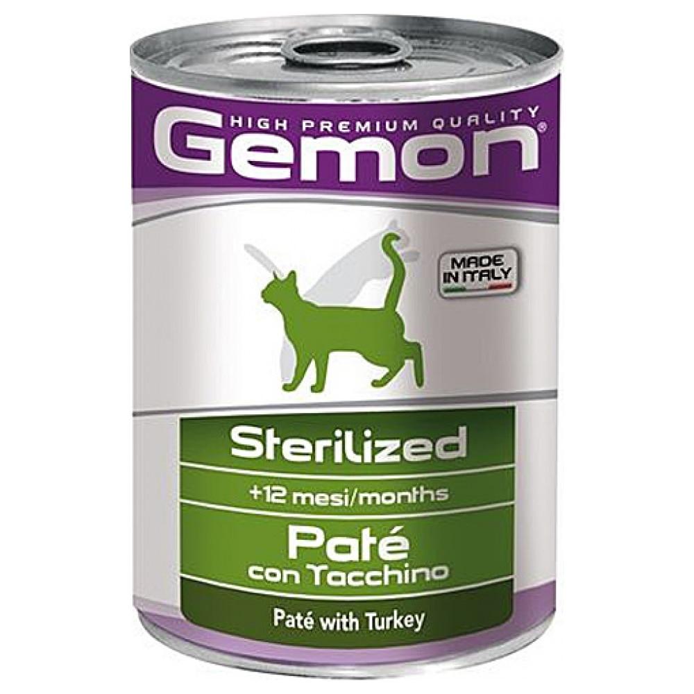 Gemon Cat Sterilized Pate Turkey, 400 гр - фото 1 - id-p220040015