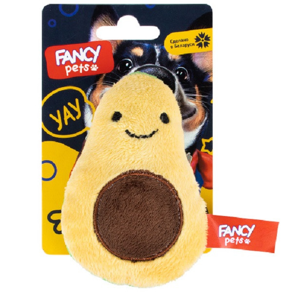 Игрушка FANCY PETS Авокадо с пищалкой, 10,5 см - фото 1 - id-p220040132