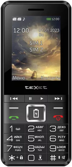 Кнопочный телефон TeXet TM-D215 (черный) - фото 1 - id-p219601269