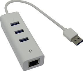 Концентратор TP-LINK Bad Pack UE330 Сетевой адаптер USB 3.0/Gigabit Ethernet c 3-портовым концентратором USB