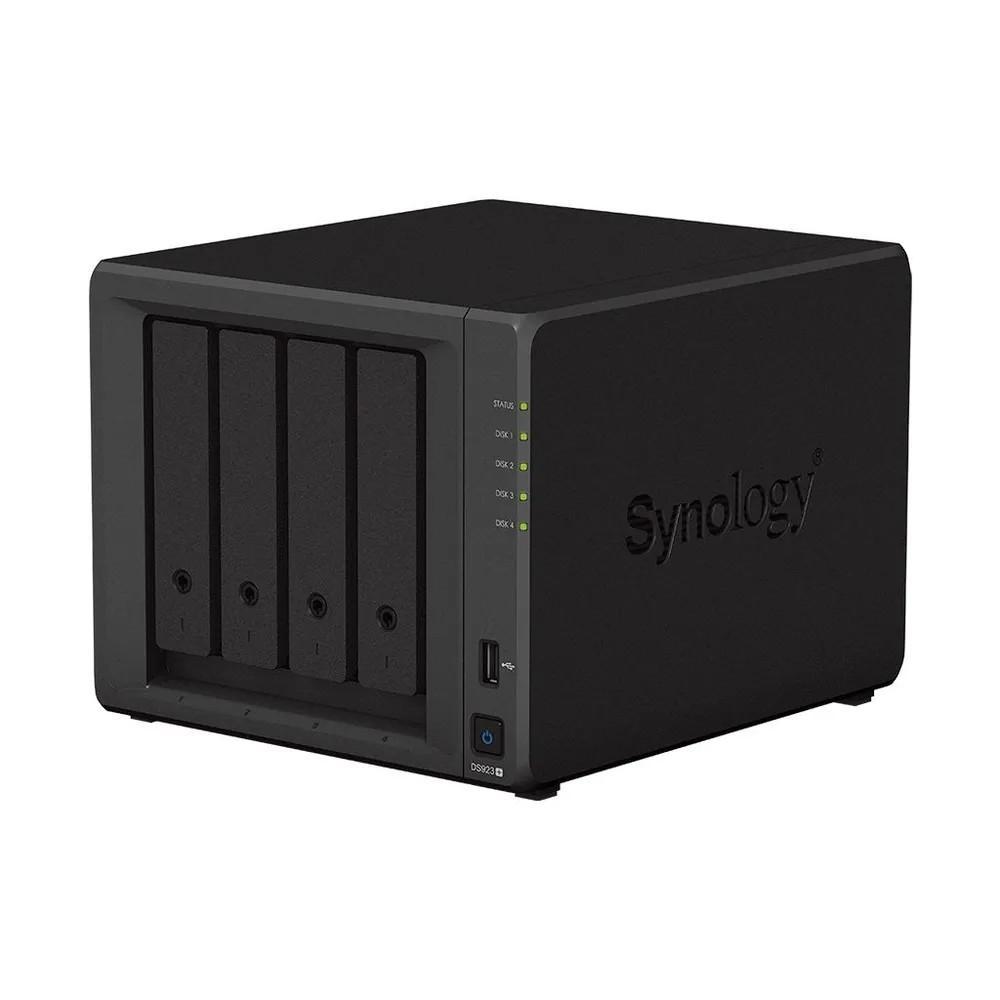Сетевое хранилище Synology DS923+ C2GhzCPU/4Gb(upto8)/RAID0,1,10,5,6/up to 4hot plug HDDs SATA(3,5' or - фото 1 - id-p214274170